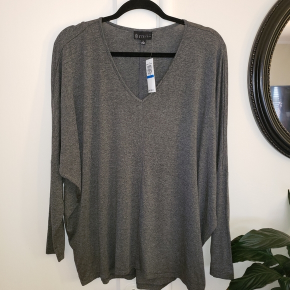 bobeau Tops - Bobeau Stella Dolman Sleeve V-Neck Casual Top